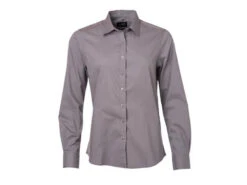 Damenbluse Poplin Langarm Inklusive Beflockung -Optimal Sportserien Geschäft Bluse carbon