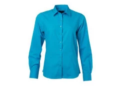 Damenbluse Poplin Langarm Inklusive Stickerei 9 Damenbluse Poplin Langarm Inklusive Stickerei -Optimal Sportserien Geschäft Bluse turquise 1