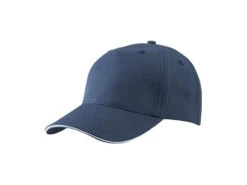 5 Panel Sandwich Cap Zweifarbig (inklusive Stickerei Schon Ab 11,99€) -Optimal Sportserien Geschäft Cap navy weiss