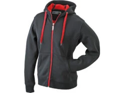 Doppelfleece „After Race“- Jacke In 7 Farben -Optimal Sportserien Geschäft Doppelfleecejacke grau rot