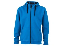Doppelfleece „After Race“- Jacke In 7 Farben -Optimal Sportserien Geschäft Doppelfleecejacke hellblau navy
