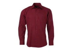 Herrenhemd Poplin Langarm Inklusive Stickerei 11 Herrenhemd Poplin Langarm Inklusive Stickerei -Optimal Sportserien Geschäft Hemd bordo