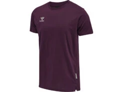 Hummel Move Grid Cotton T-Shirt Für Damen, Herren Kinder In Fünf Verschiedenen Farben -Optimal Sportserien Geschäft Hummel Move Grid Cotton T Shirt dunkelrot