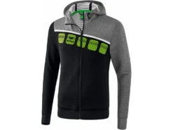 Erima Trainingsjacke Mit Kapuze 5-C Für Damen U. Herren In 10 Lieblingsfarben -Optimal Sportserien Geschäft erima Jacke Kapuze grau schwarz lime