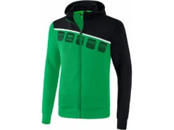 Erima Trainingsjacke Mit Kapuze 5-C Für Damen U. Herren In 10 Lieblingsfarben -Optimal Sportserien Geschäft erima Jacke Kapuze smaragd schwarz
