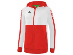 Erima Six Wings Trainingsjacke Mit Kapuze In 12 Tollen Farben -Optimal Sportserien Geschäft erima six wings jacke mit kapuze red white